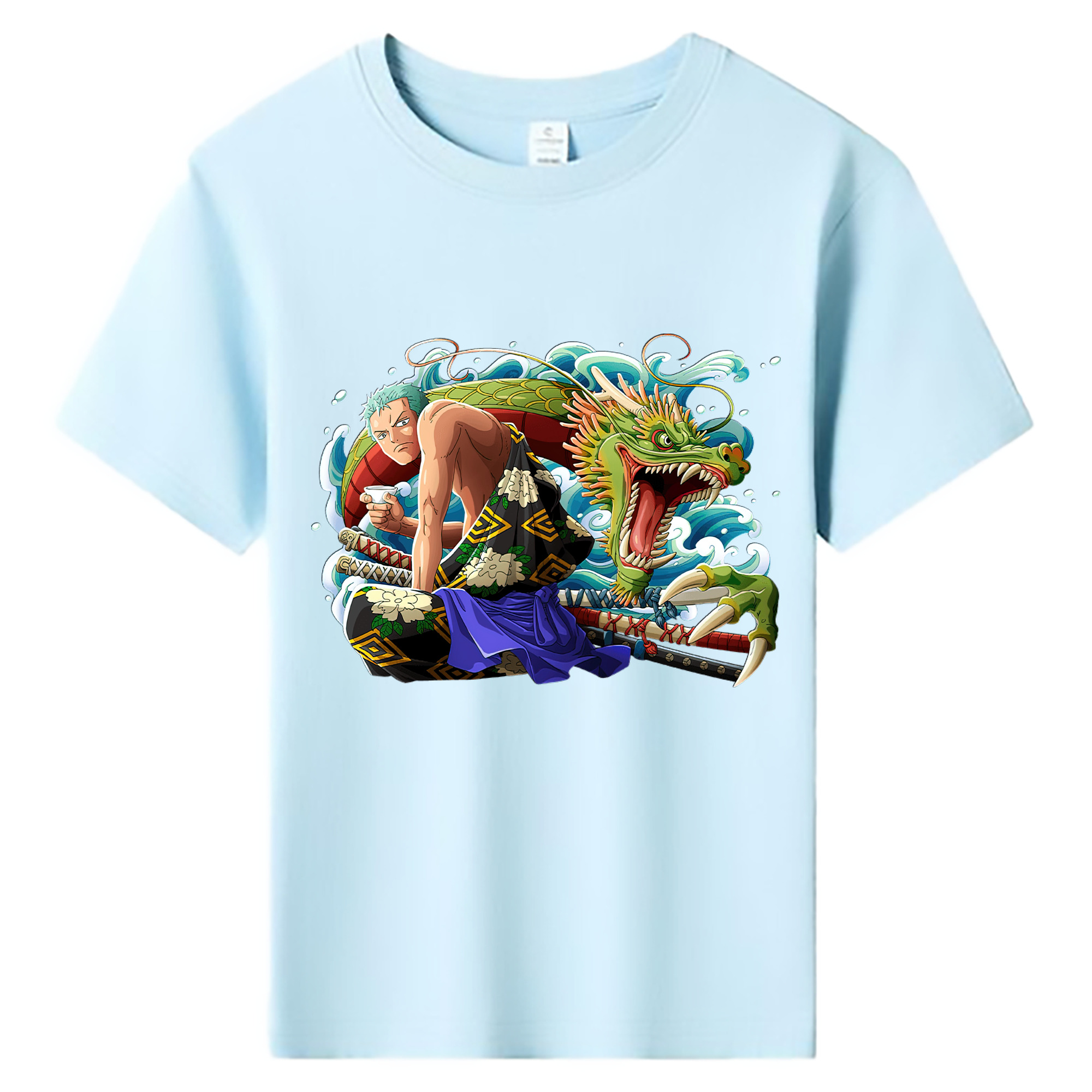 ワンピース ロロノア・ゾロ ONE PIECE Roronoa Zoro 綿100％キッズTシャツ（フロントプリント）